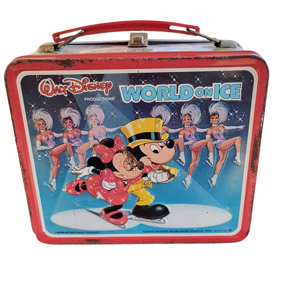 Walt Disney Aladdin Wonderful World on Ice Lunch Box Retro Lunchbox Collectible